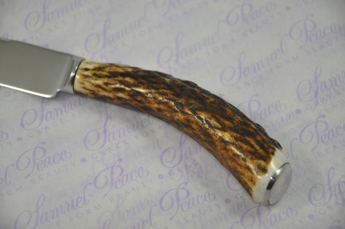 Six Baslow Genuine Stag/Antler Handle Steak Knives Made Sheffield England - Image 3