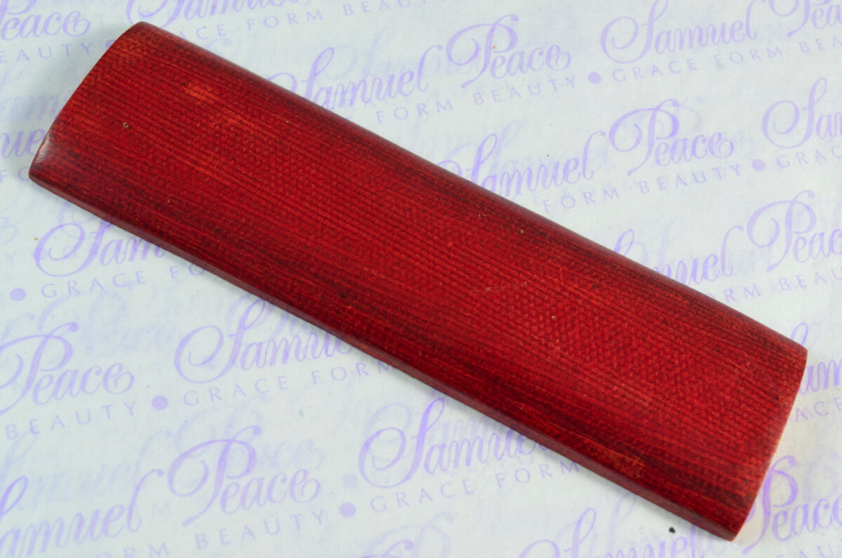 Pair of Cherry Red Canvas Micarta Knife Scales Knife Making Parts Micarta Blanks - Image 3