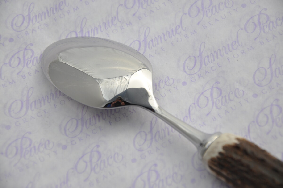 Six New Genuine Stag/Antler Handle Dessert Spoons Boxed Made In Sheffield England - Image 8