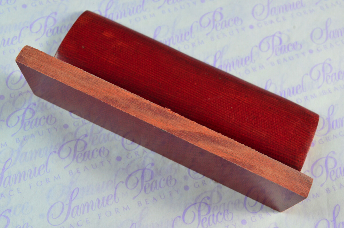 Pair of Cherry Red Canvas Micarta Knife Scales Knife Making Parts Micarta Blanks - Image 4