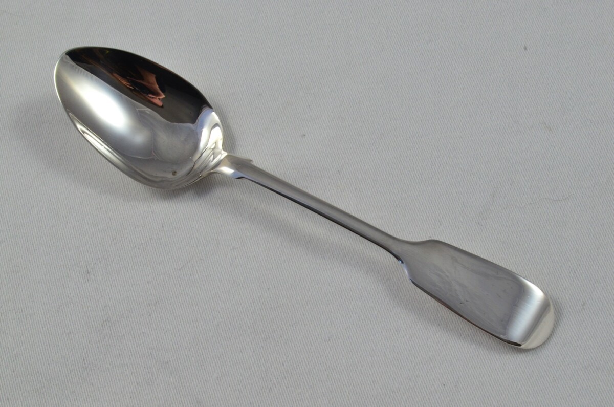 Exeter Solid Silver Antique Christening Spoon - Old English Fiddle Pattern - Made in 1850 - Presentation Case - Image 4