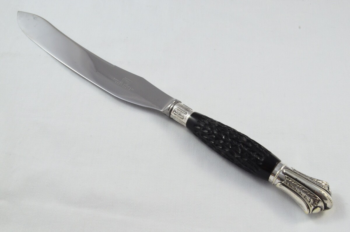 Edward Owen & Co Sheffield Handmade 3 Piece Carving Set c.1890 - Silver Plated Cap & Ferrule - Image 2