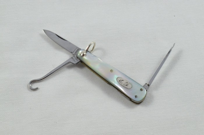 Antique 3 Piece Hand Restored Ladies Mother Of Pearl Pen/Pocket Knife c1960 - Sheffield - Green & Green
