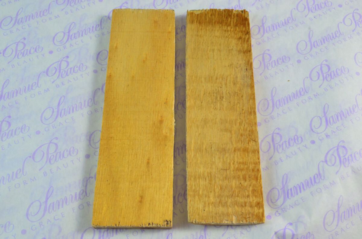 Pair of Natural Birch Laminated Wood Knife Scales Knife Making Parts Wood Blanks - Image 2