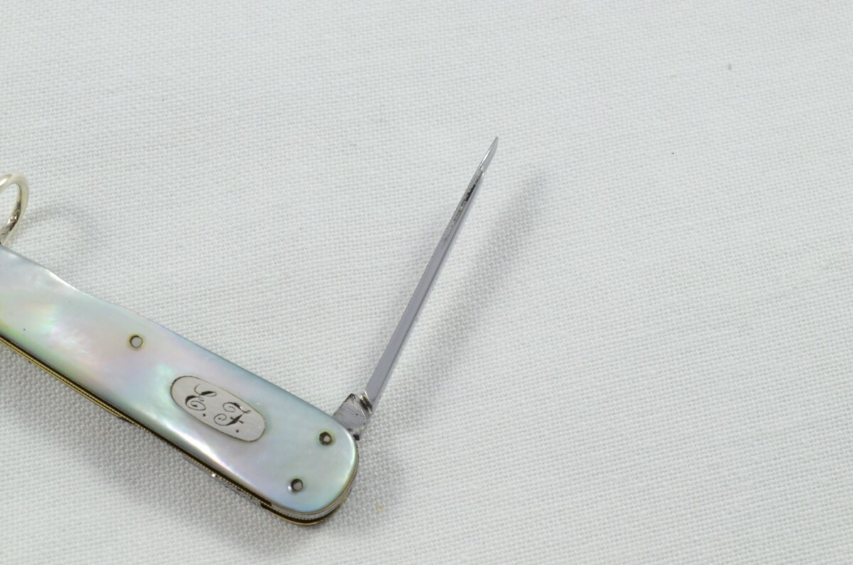 Antique 3 Piece Hand Restored Ladies Mother Of Pearl Pen/Pocket Knife c1960 - Sheffield - Green & Green - Image 6