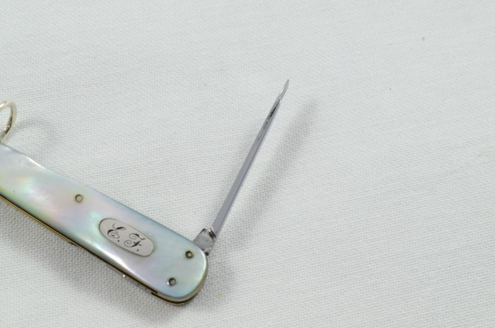 Antique 3 Piece Hand Restored Ladies Mother Of Pearl Pen/Pocket Knife c1960 - Sheffield - Green & Green - Image 6