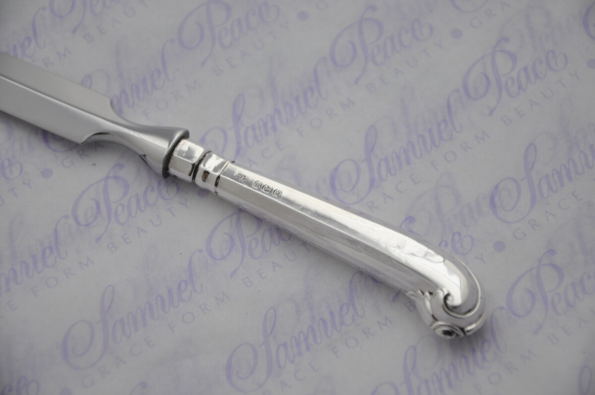William Yates Fluted Pistol Pattern Sterling Silver Letter Opener Sheffield 1915 - Image 3
