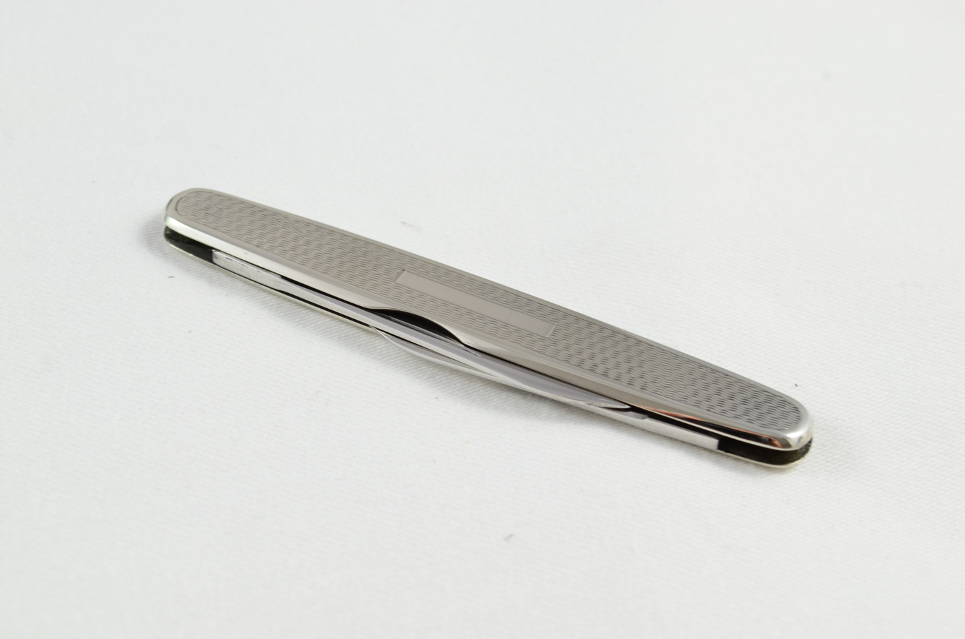 A HB&H Engine Turned Nickel Pocket Pen Knife Sheffield 1920 - Image 6