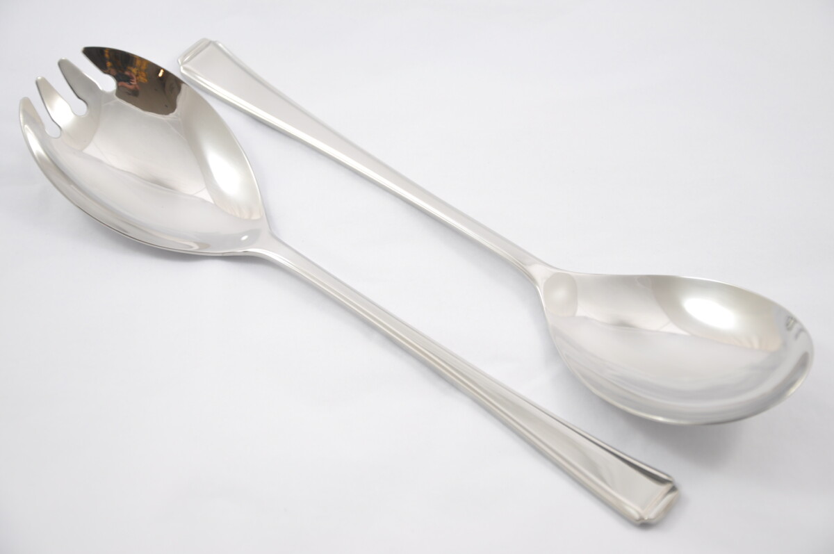 Kings Pattern Stainless Steel Salad Servers Gift Boxed