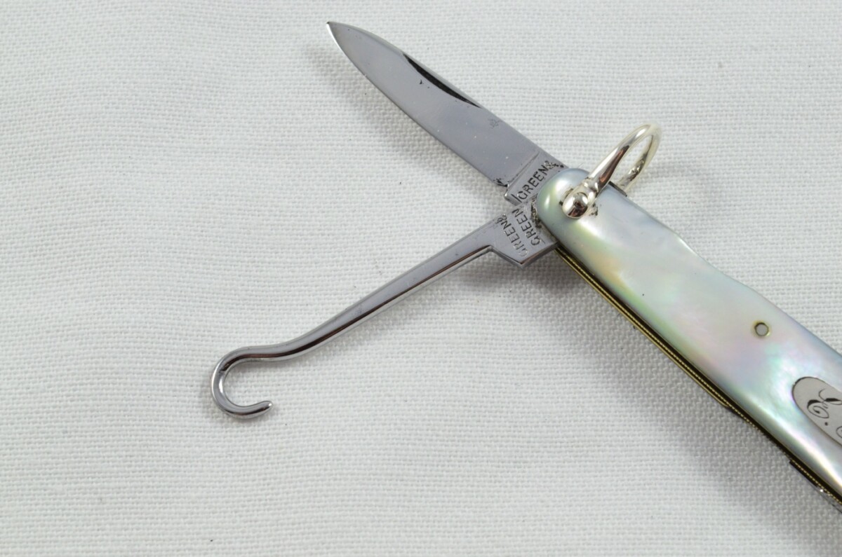 Antique 3 Piece Hand Restored Ladies Mother Of Pearl Pen/Pocket Knife c1960 - Sheffield - Green & Green - Image 5