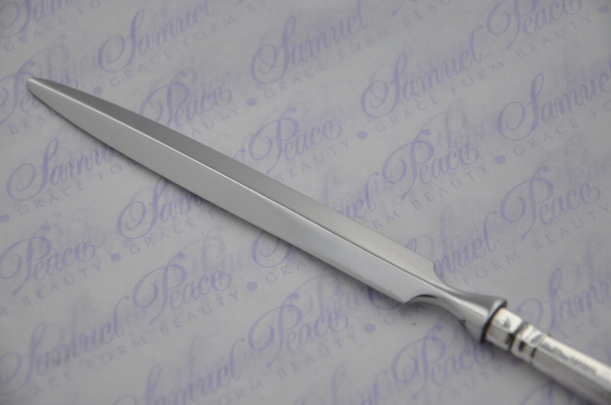 William Yates Fluted Pistol Pattern Sterling Silver Letter Opener Sheffield 1915 - Image 4