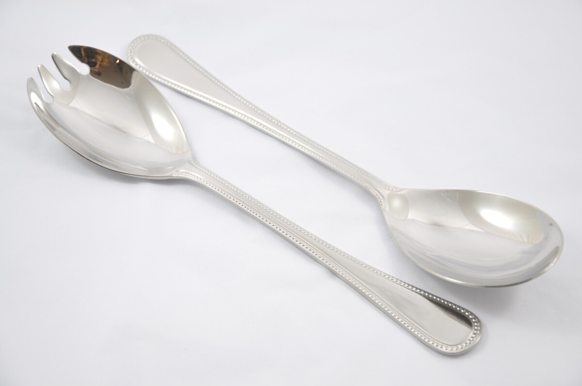 Old English Thread Pattern Stainless Steel Salad Servers Gift Boxed