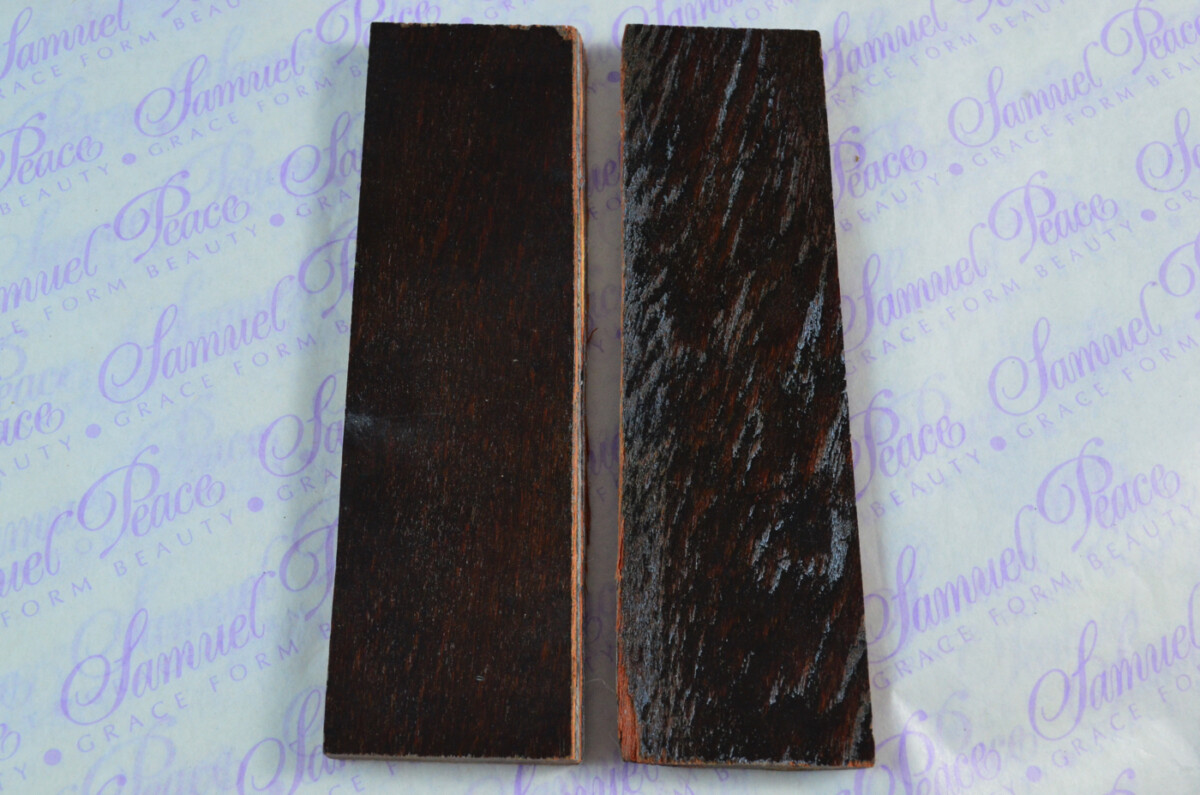 Pair of Orange & Black Laminated Wood Knife Scales Knife Making Parts Wood Blanks - Image 2