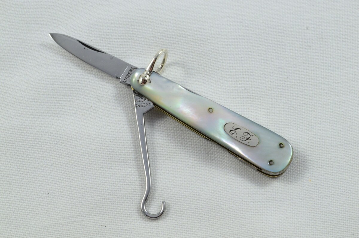 Antique 3 Piece Hand Restored Ladies Mother Of Pearl Pen/Pocket Knife c1960 - Sheffield - Green & Green - Image 3