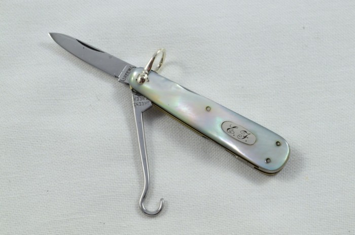 Antique 3 Piece Hand Restored Ladies Mother Of Pearl Pen/Pocket Knife c1960 - Sheffield - Green & Green - Image 3