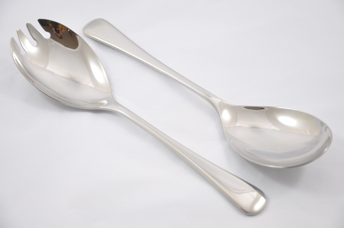 Old English Pattern Stainless Steel Salad Servers Gift Boxed