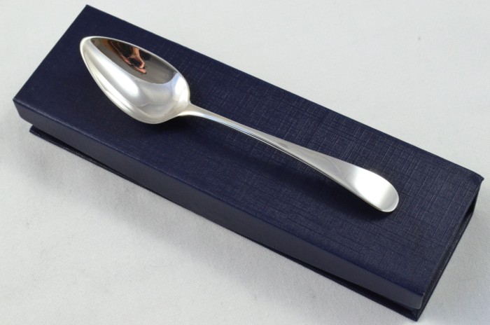 Sheffield Solid Silver Antique Christening Spoon - Old English Pattern - Made in 1810 - Presentation Case