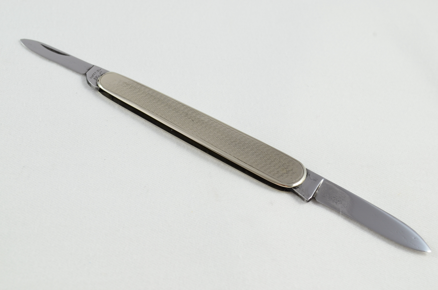 A W&G Boddington Engine Turned Nickel Pocket Pen Knife Sheffield - Image 5