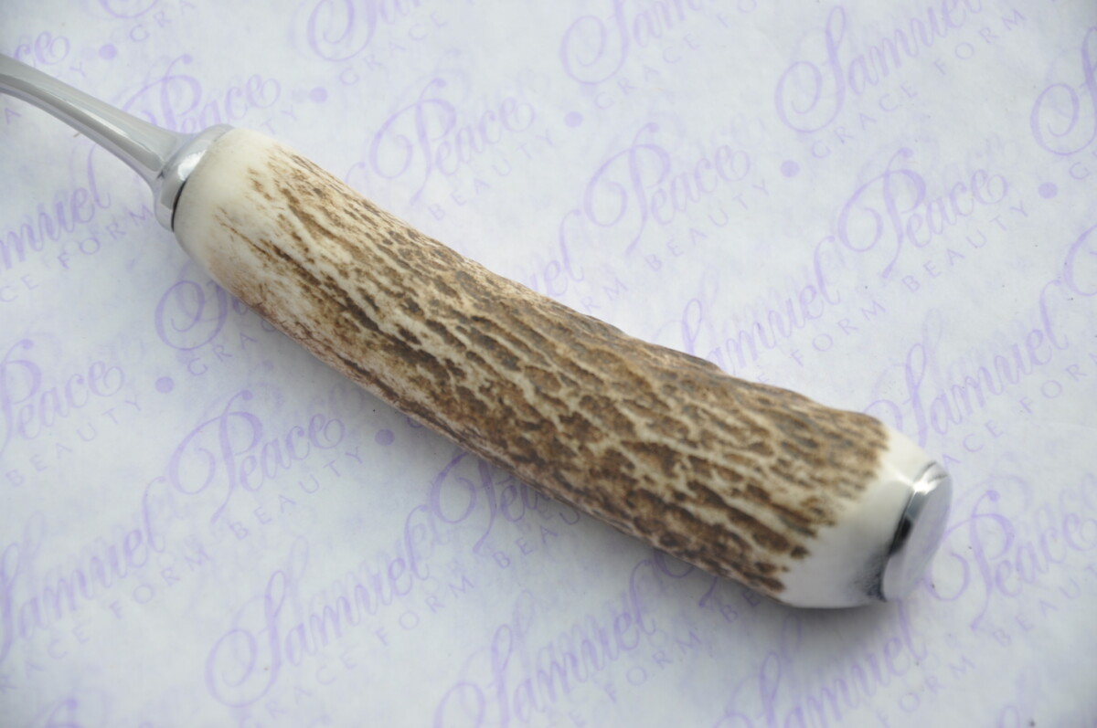 Ten New Genuine Stag/Antler Handle Steak Forks Made Sheffield England - Image 3