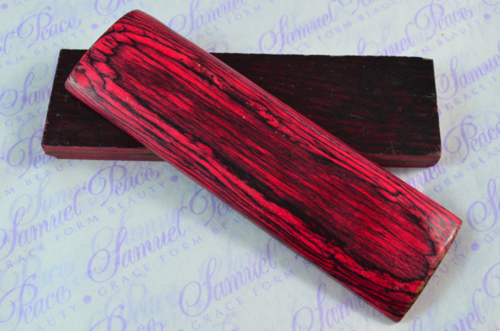 Pair of Pink & Black Laminated Wood Knife Scales Knife Making Parts Wood Blanks