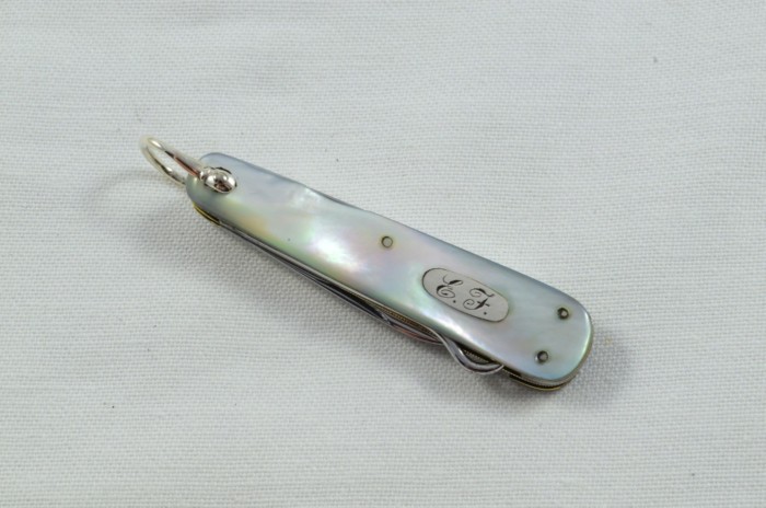 Antique 3 Piece Hand Restored Ladies Mother Of Pearl Pen/Pocket Knife c1960 - Sheffield - Green & Green - Image 2