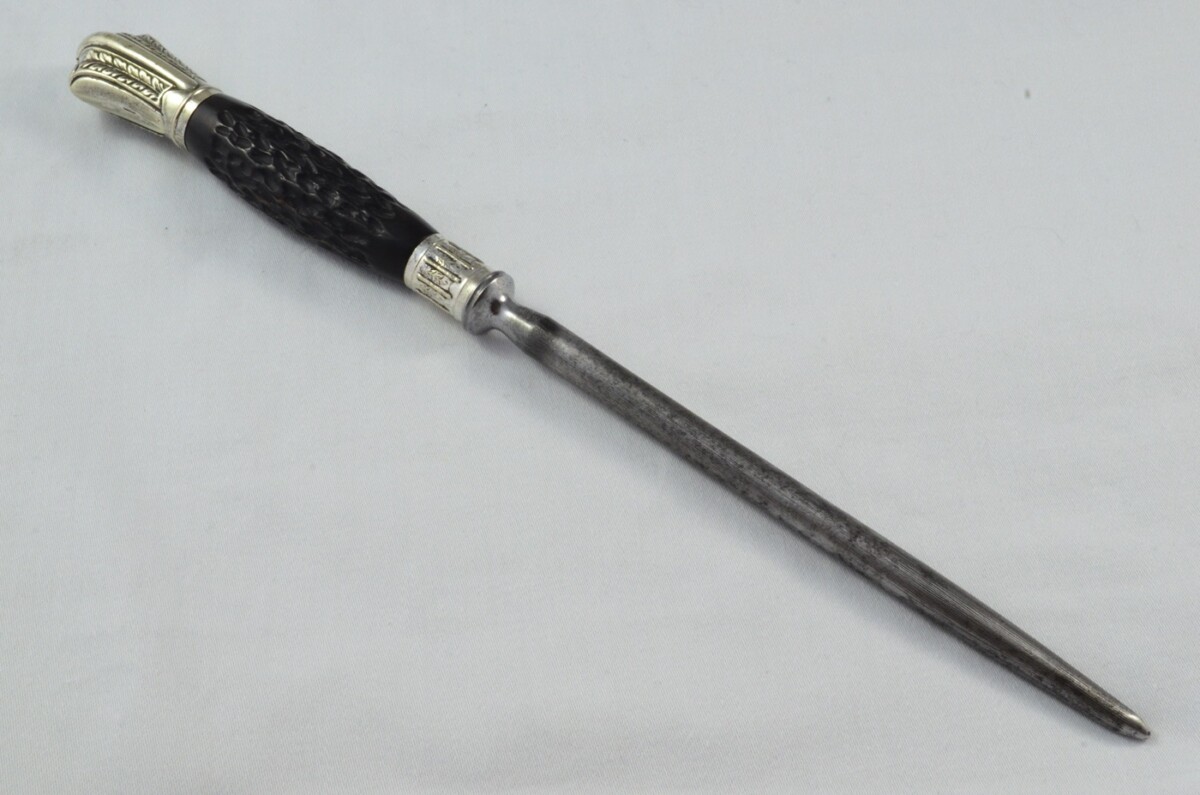Edward Owen & Co Sheffield Handmade 3 Piece Carving Set c.1890 - Silver Plated Cap & Ferrule - Image 11