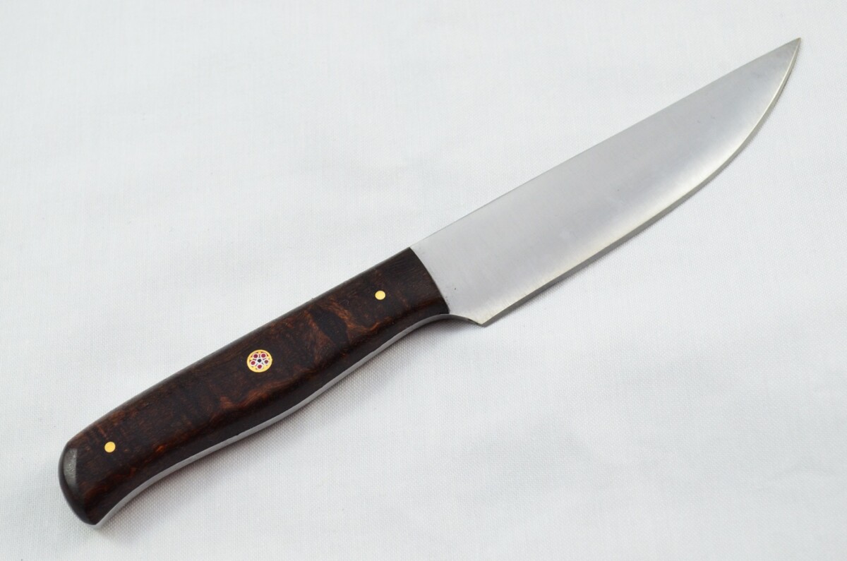 Six Huge Genuine Rosewood Handle Carbon Steel Steak Knives Boxed Made In Sheffield England - Image 5