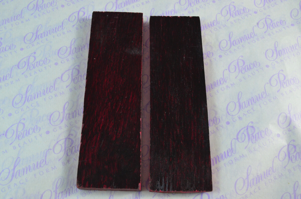 Pair of Pink & Black Laminated Wood Knife Scales Knife Making Parts Wood Blanks - Image 2