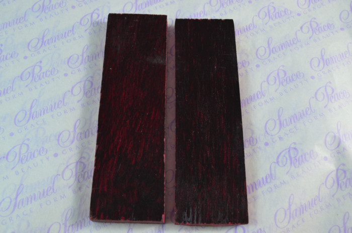 Pair of Pink & Black Laminated Wood Knife Scales Knife Making Parts Wood Blanks - Image 2
