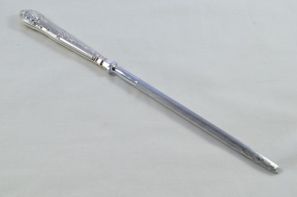 Beatson Drake Sterling Silver Handle 3 Piece Carving Set Boxed Queens Pattern Made In Sheffield 1994 - Image 7