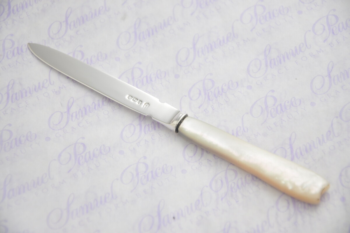Pristine Mother of Pearl Sterling Silver Bladed Letter Opener Sheffield 1933 Cased - Image 2