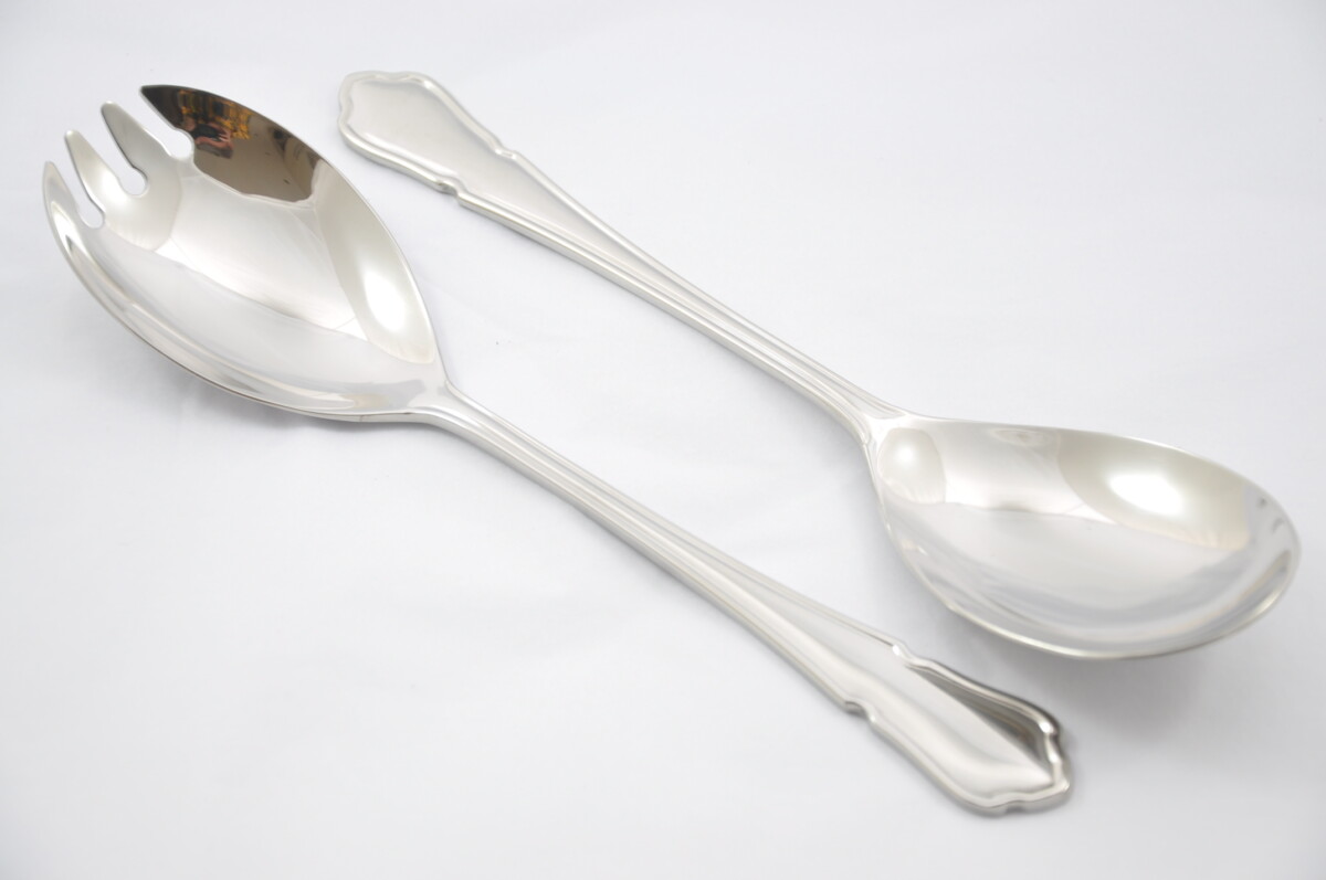 Dubarry Pattern Stainless Steel Salad Servers Gift Boxed