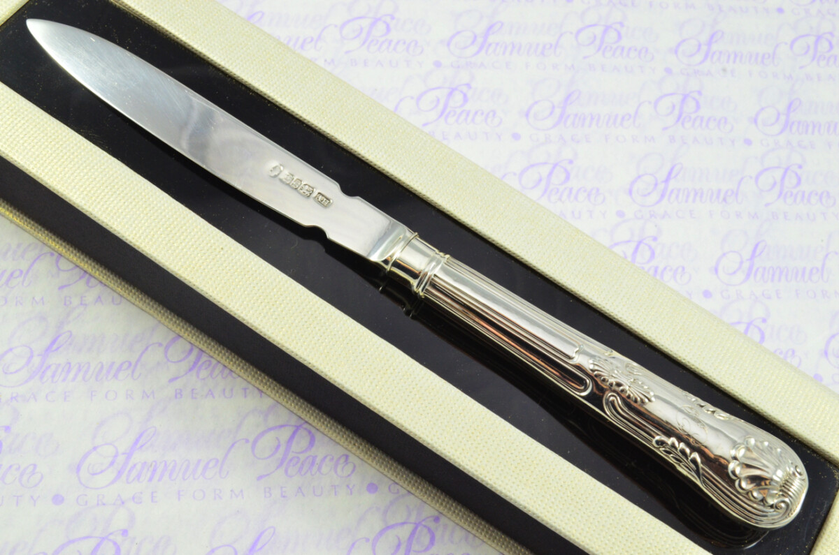 Aaron Hadfield Kings Sheffield Solid Silver Bladed & Handled Silver Letter Opener Sheffield 1838 Cased