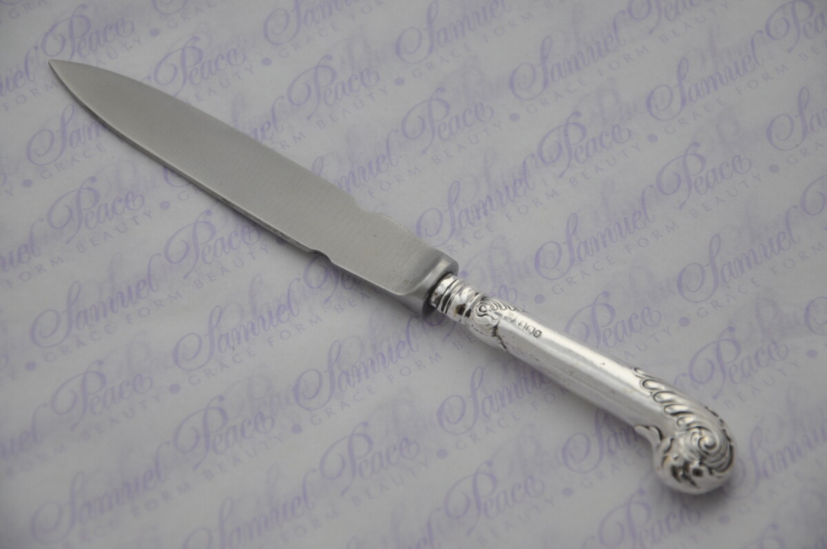 William Yates Fancy Pistol Pattern Sterling Silver Letter Opener Sheffield 1903