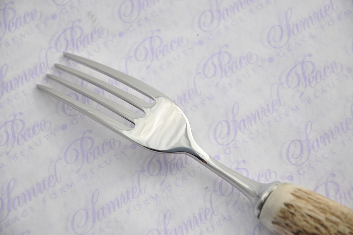 Ten New Genuine Stag/Antler Handle Steak Forks Made Sheffield England - Image 7