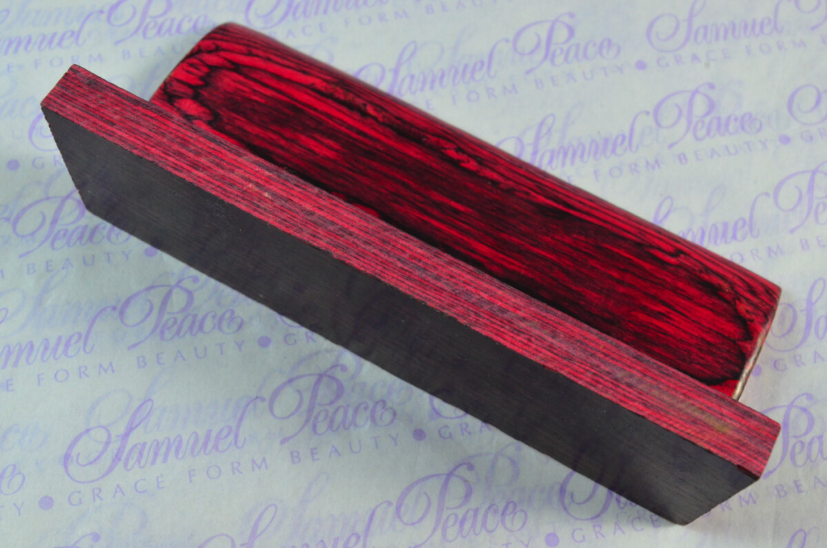 Pair of Pink & Black Laminated Wood Knife Scales Knife Making Parts Wood Blanks - Image 4