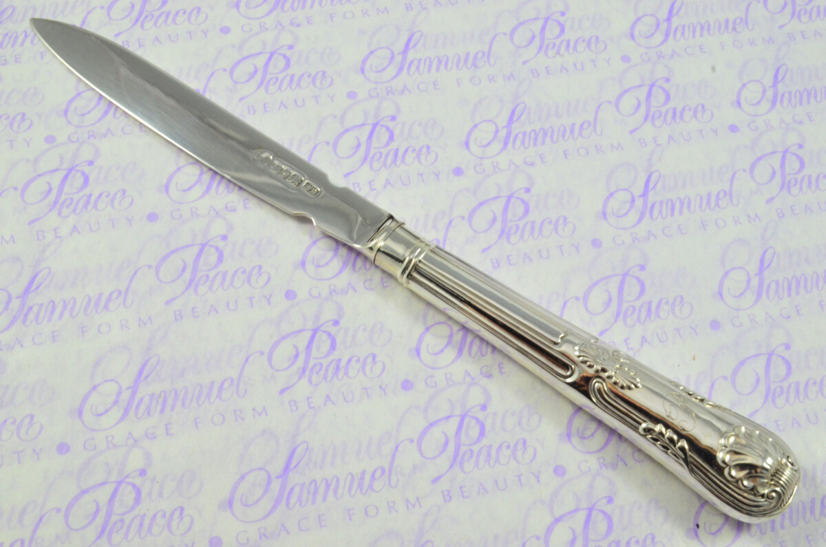 Aaron Hadfield Kings Sheffield Solid Silver Bladed & Handled Silver Letter Opener Sheffield 1838 Cased - Image 3