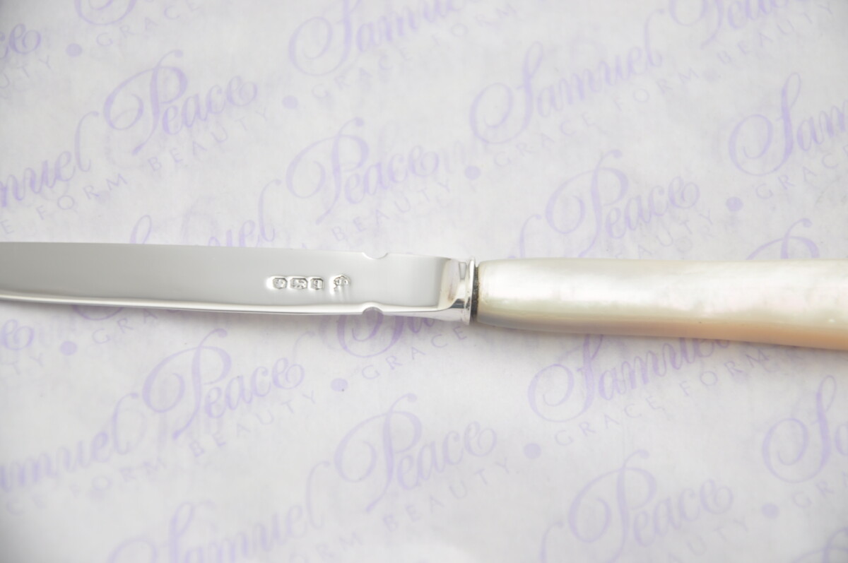Pristine Mother of Pearl Sterling Silver Bladed Letter Opener Sheffield 1933 Cased - Image 5