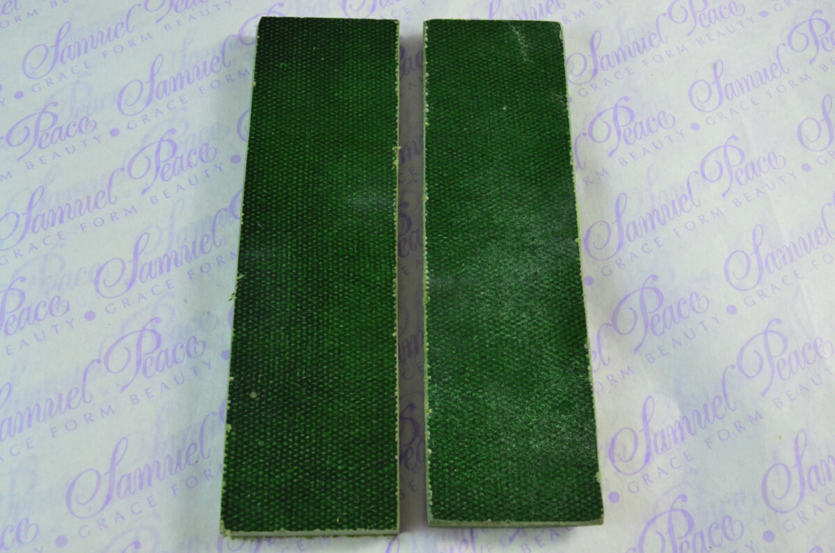 Pair of Lime Green Canvas Micarta Knife Scales Knife Making Parts Micarta Blanks - Image 2