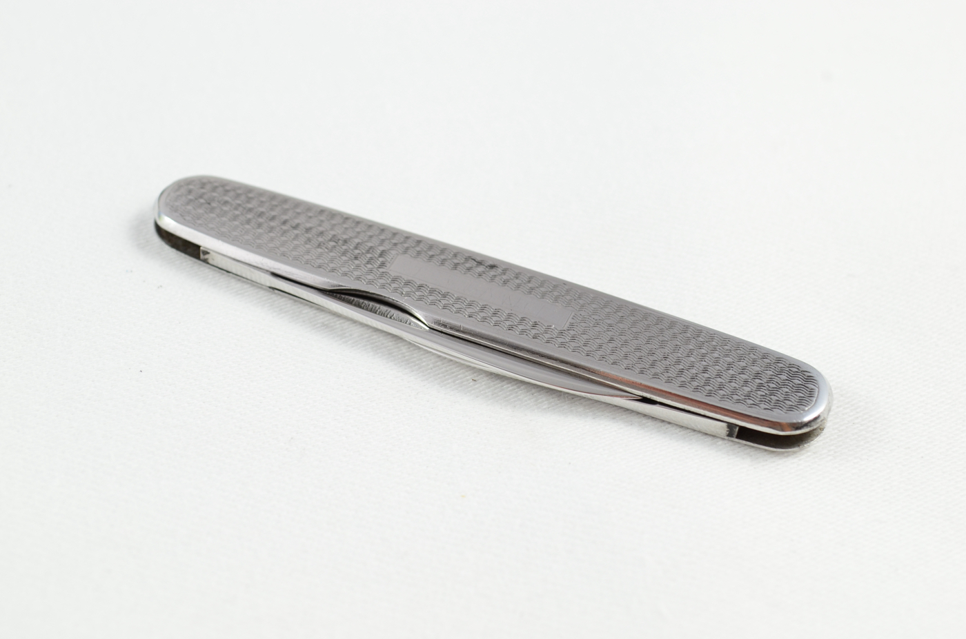 A George Wostenholme Engine Turned Stainless Steel Pocket Pen Knife Sheffield - Image 6