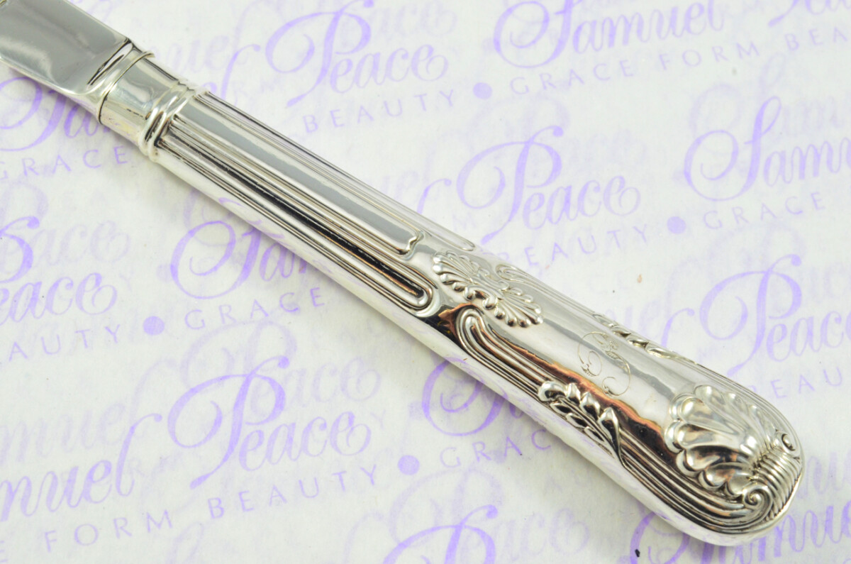 Aaron Hadfield Kings Sheffield Solid Silver Bladed & Handled Silver Letter Opener Sheffield 1838 Cased - Image 4