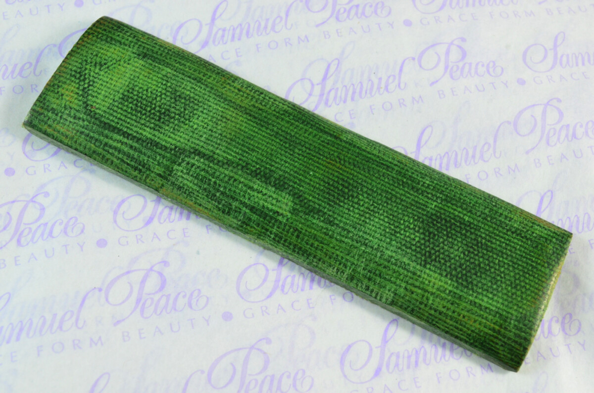 Pair of Lime Green Canvas Micarta Knife Scales Knife Making Parts Micarta Blanks - Image 3