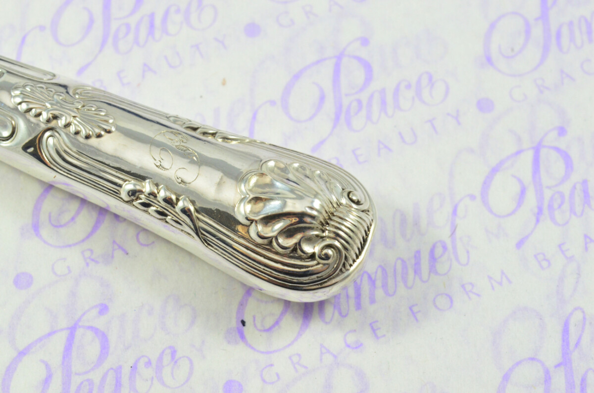 Aaron Hadfield Kings Sheffield Solid Silver Bladed & Handled Silver Letter Opener Sheffield 1838 Cased - Image 5