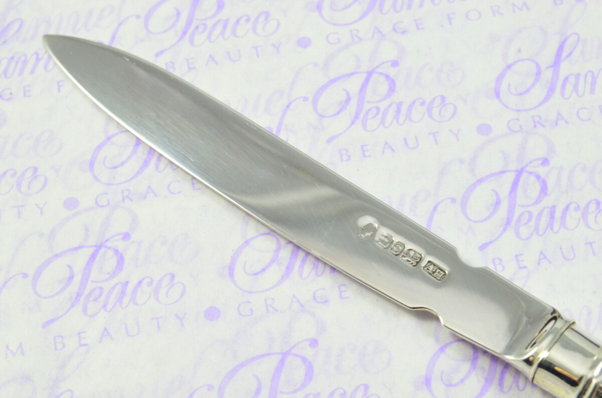 Aaron Hadfield Kings Sheffield Solid Silver Bladed & Handled Silver Letter Opener Sheffield 1838 Cased - Image 6
