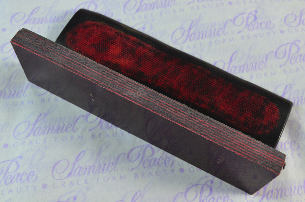 Pair of Red & Black Canvas Micarta Knife Scales Knife Making Parts Micarta Blanks - Image 4