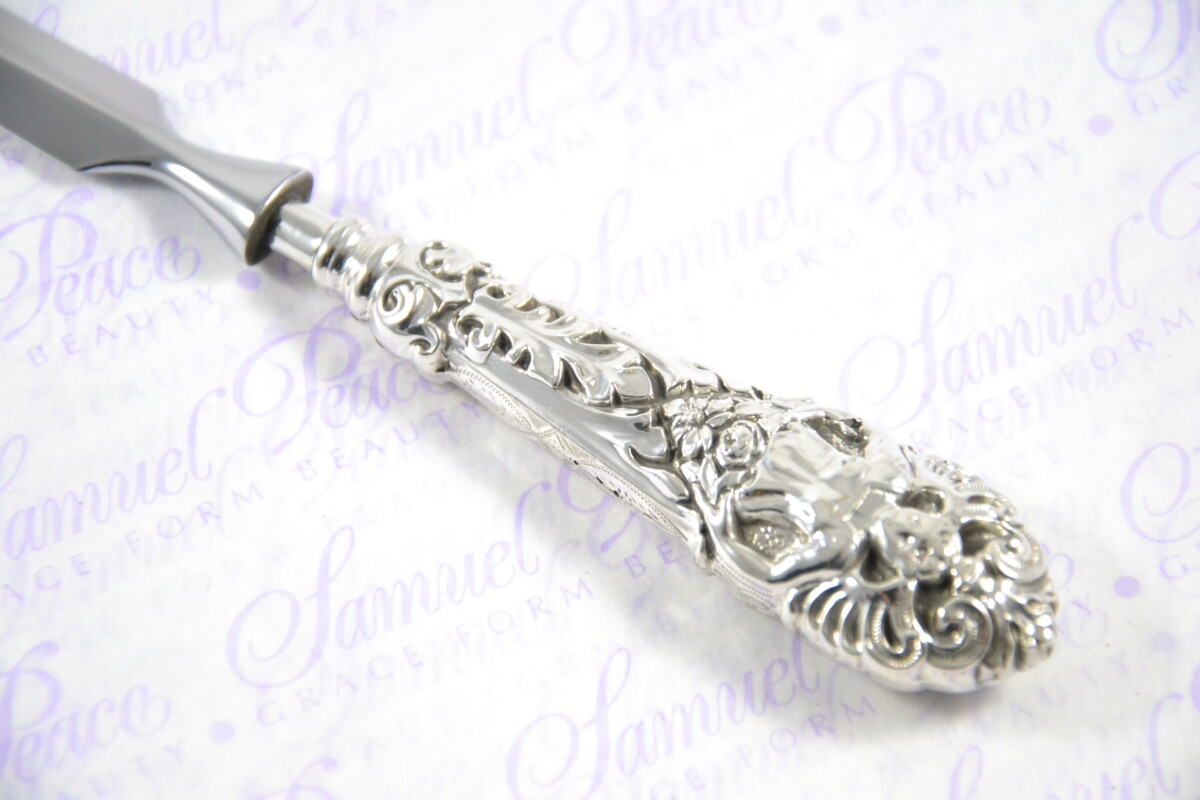 Large Heavy Scroll Pattern Sterling Silver Letter Opener Birmingham 1876 Gift Boxed - Image 3