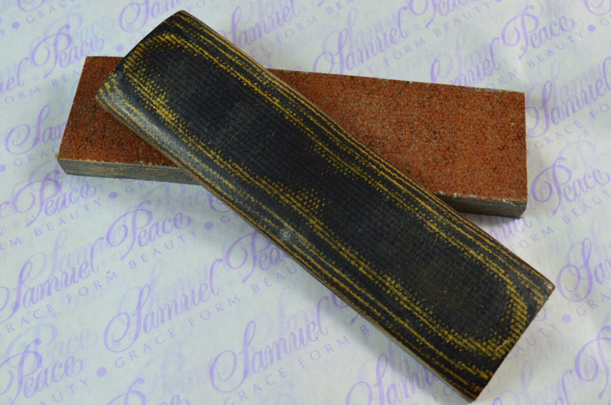 Pair of Yellow & Black Canvas Micarta Knife Scales Knife Making Parts Micarta Blanks
