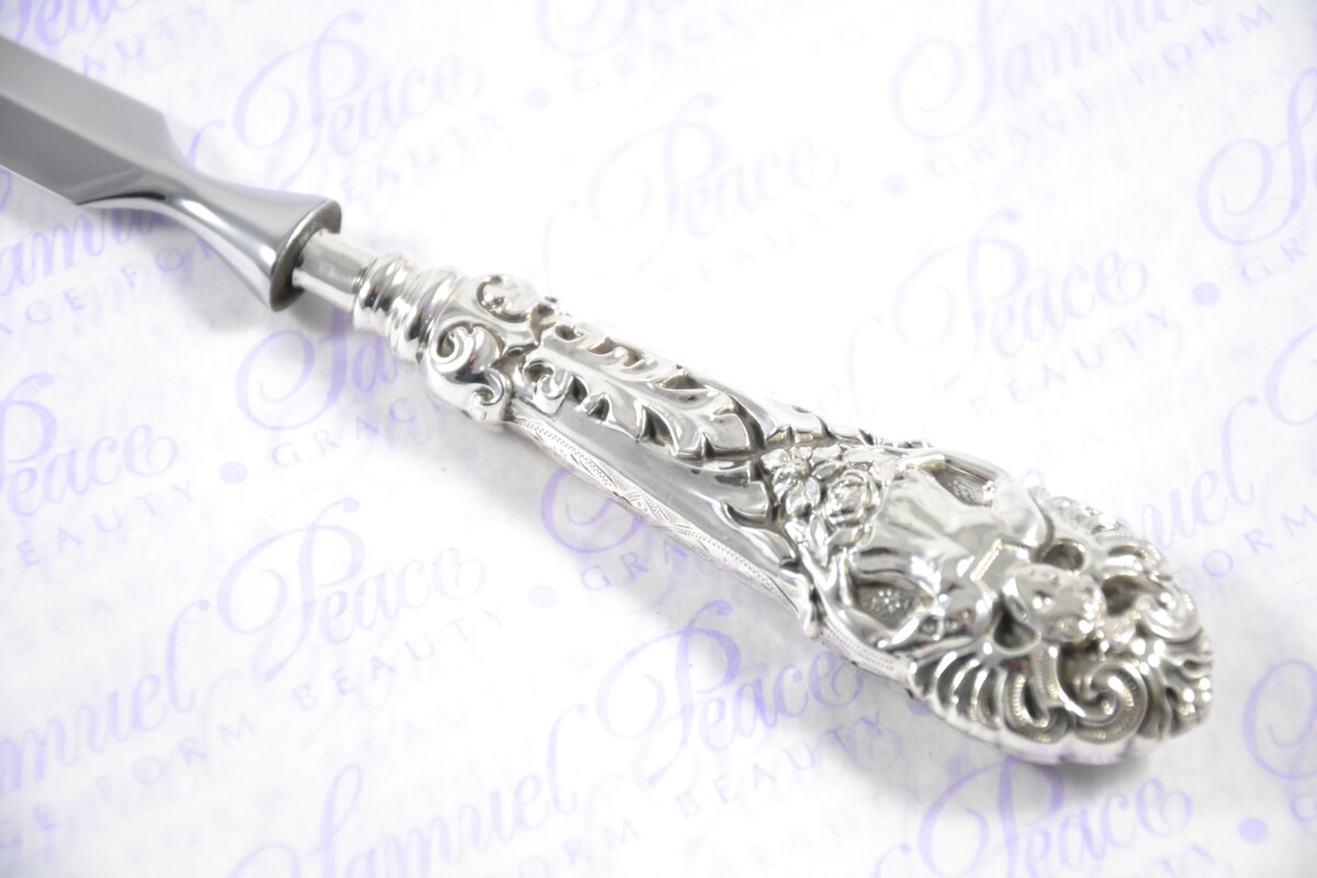 Large Heavy Scroll Pattern Sterling Silver Letter Opener Birmingham 1876 Gift Boxed - Image 4