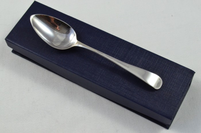 Sheffield Solid Silver Antique Christening Spoon - Old English Pattern - Made in 1815 - Presentation Case