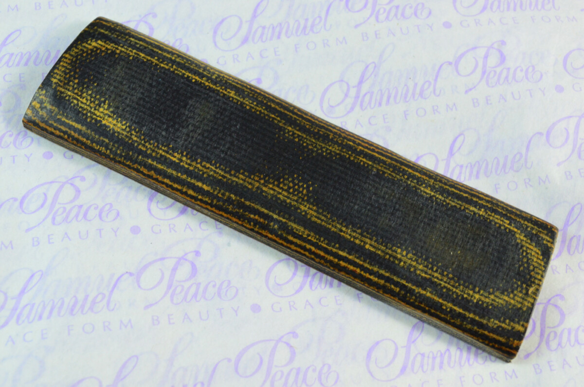 Pair of Yellow & Black Canvas Micarta Knife Scales Knife Making Parts Micarta Blanks - Image 3